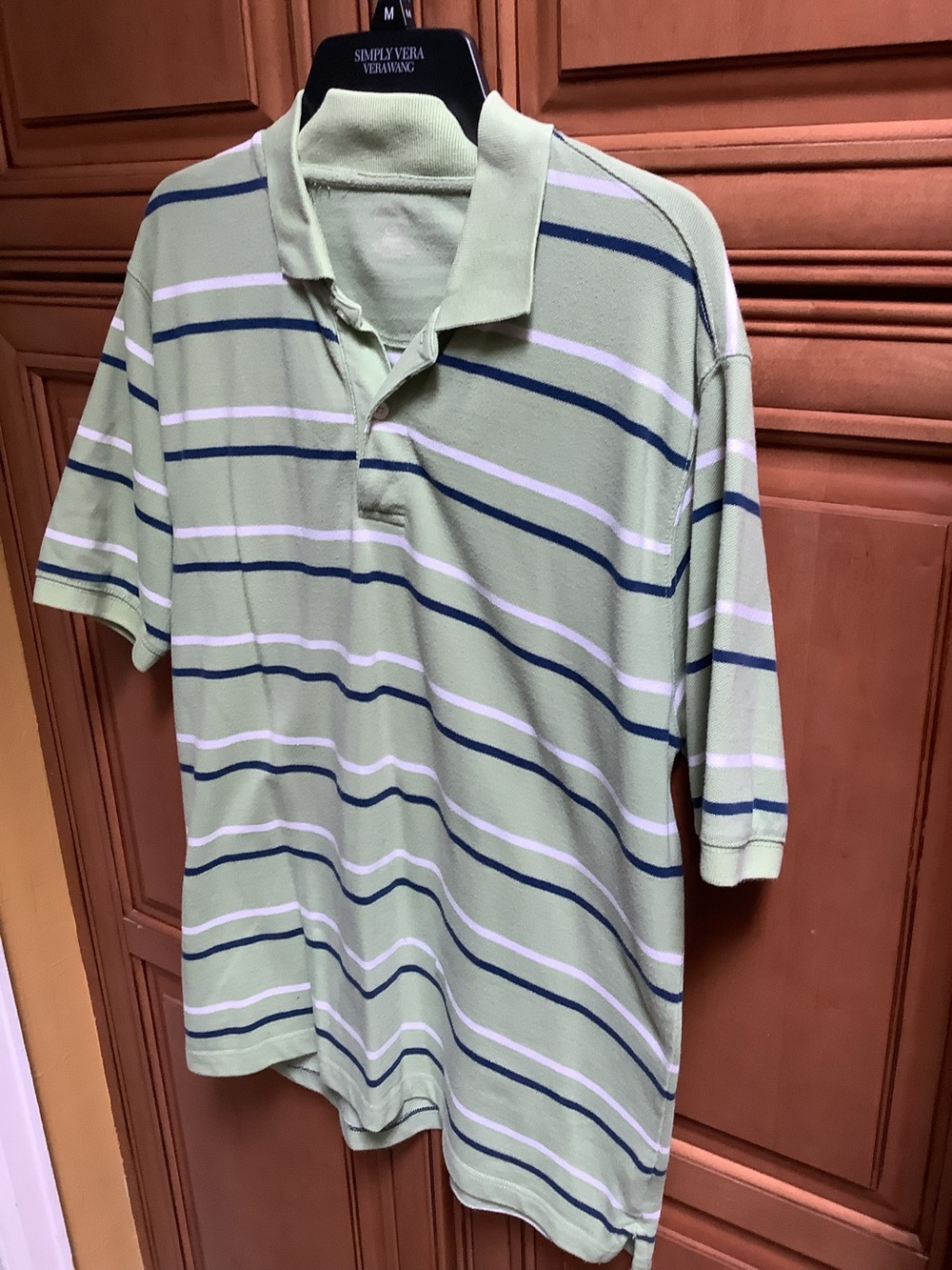 MEDIUM GREEN WITH NAVY/CREAM STRIPES